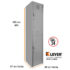 Locker 2 Puertas Serie A gris