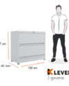 vicken-2-gavetas-metalico-dimensiones